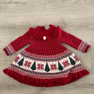 Tahari Baby Christmas Sweater Dress (3-6M)
